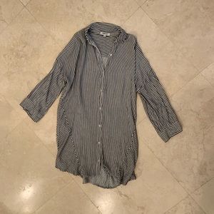 Madewell oversized striped shirt, size M